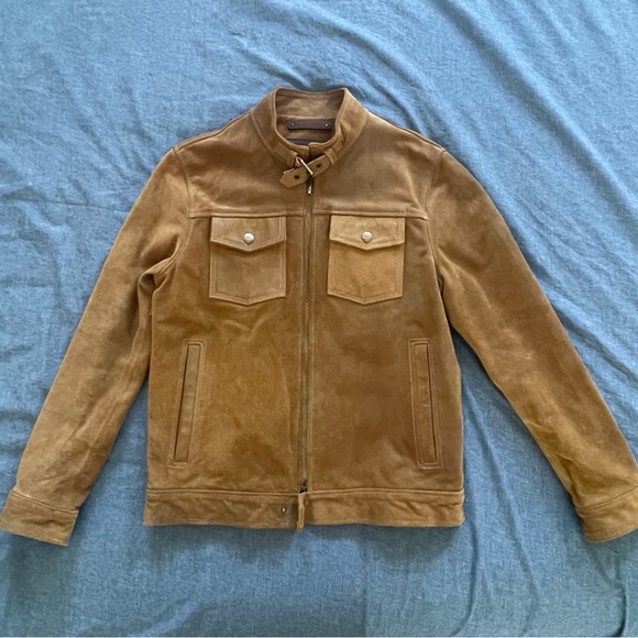 Frye leather Jacket. 100% cow leather. Fitted. - Picture 6 of 6